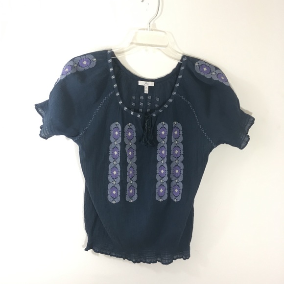 Joie Tops - 🔴CCO🔴  Joie Embroidered Peasant top Size XS